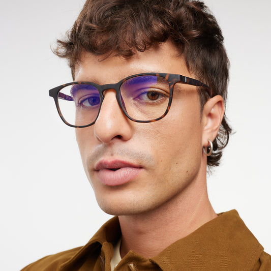 BARNER Dalston - Matte Tortoise Blue Light Reading Glasses