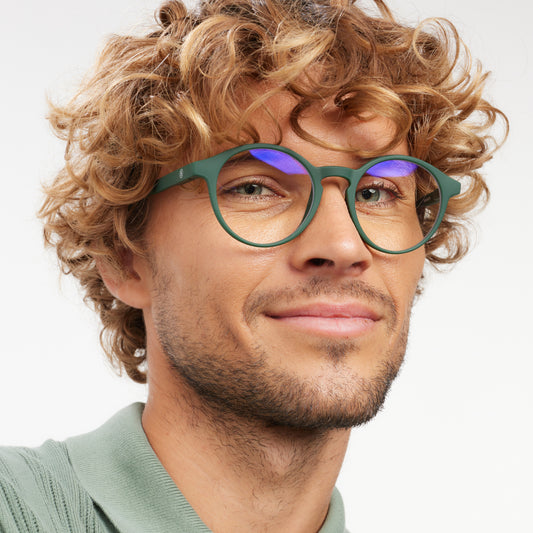 BARNER Le Marais - Matte Dark Green Blue Light Reading Glasses