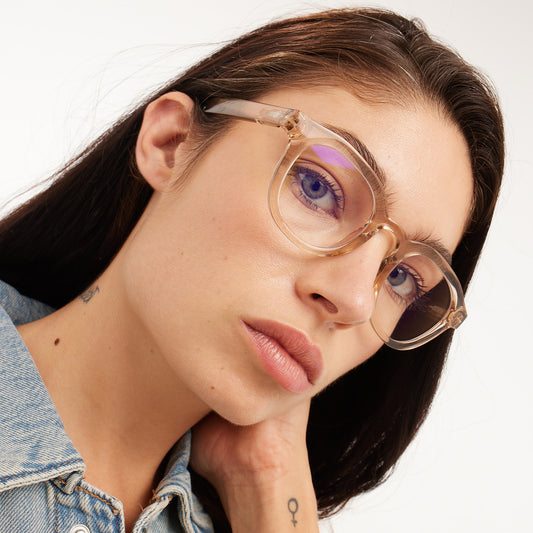 BARNER Andy - Glossy Pink Qartz Blue Light Reading Glasses