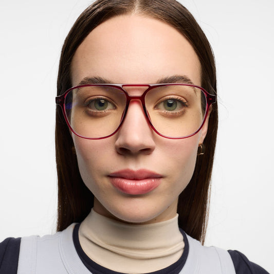 BARNER Brad - Glossy Cherry Lacquer Blue Light Reading Glasses