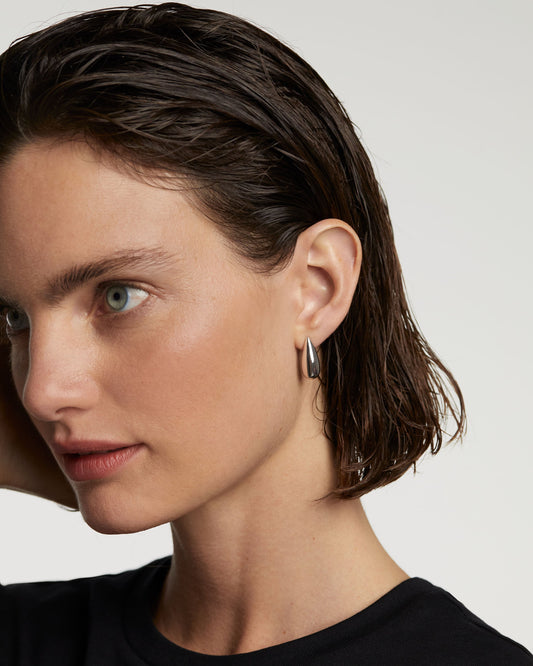 PDPAOLA Large Sugar Silver Earrings - 925 Sterling Silver