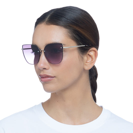 AIRE Amor Sunglasses - Gold Shimmer/Tan Lilac Grad