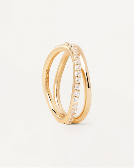 PDPAOLA Twister Ring - 925 Sterling Silver / 18K Gold Plating