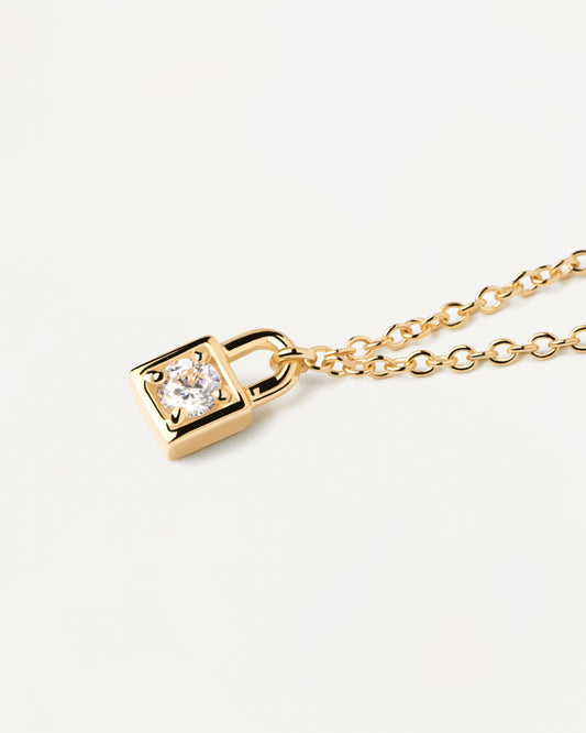 PDPAOLA Padlock Necklace - 925 Sterling Silver / 18K Gold Plating