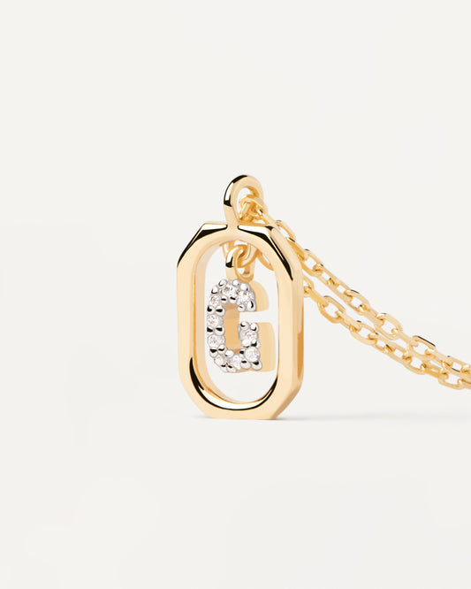 PDPAOLA Mini Letter G Necklace - 925 Sterling Silver / 18K Gold Plating