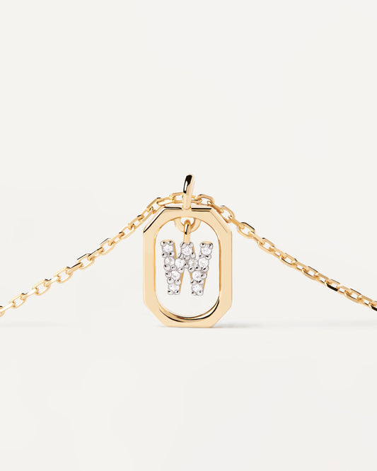 PDPAOLA Mini Letter W Necklace - 925 Sterling Silver / 18K Gold Plating