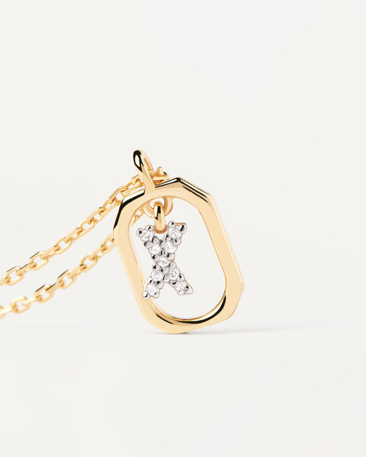 PDPAOLA Mini Letter X Necklace - 925 Sterling Silver / 18K Gold Plating