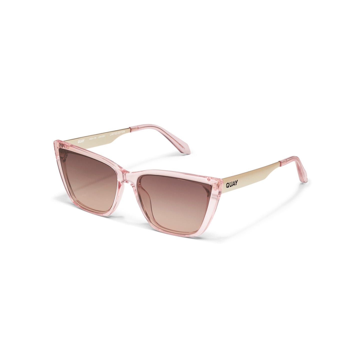 QUAY Call The Shots Adorned Sunglasses - Peony/Brown Fawn (Limited Edition)