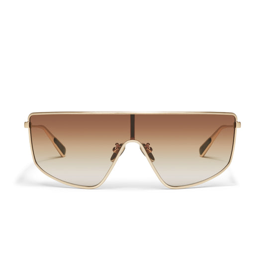 QUAY Entourage Sunglasses - Brushed Gold/Sepia (Limited Edition)