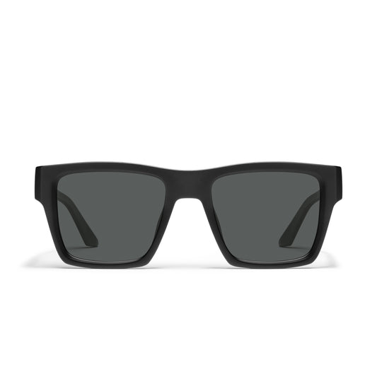 QUAY Fast Lane Sunglasses - Matte Black/Smoke Polarized
