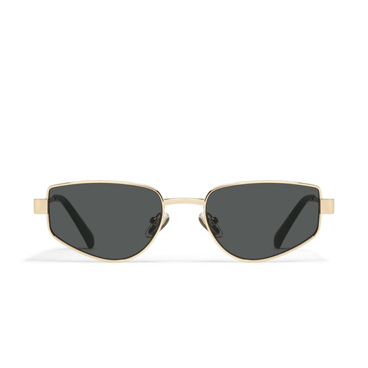 QUAY Hit Single Sunglasses - Gold/Smoke