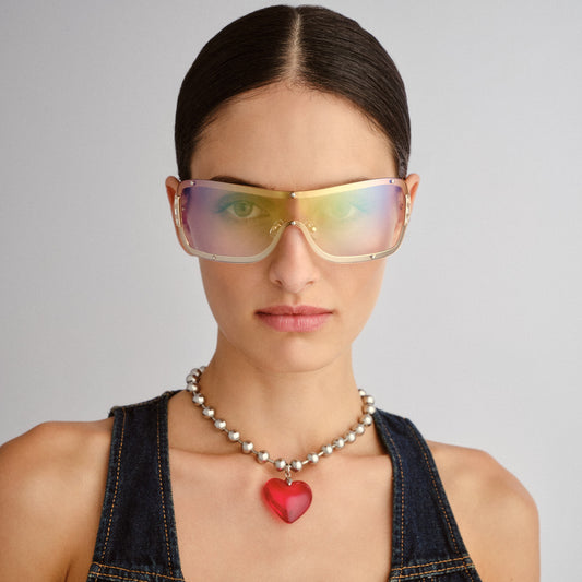 Le Specs Veiled | Bright Gold Sand