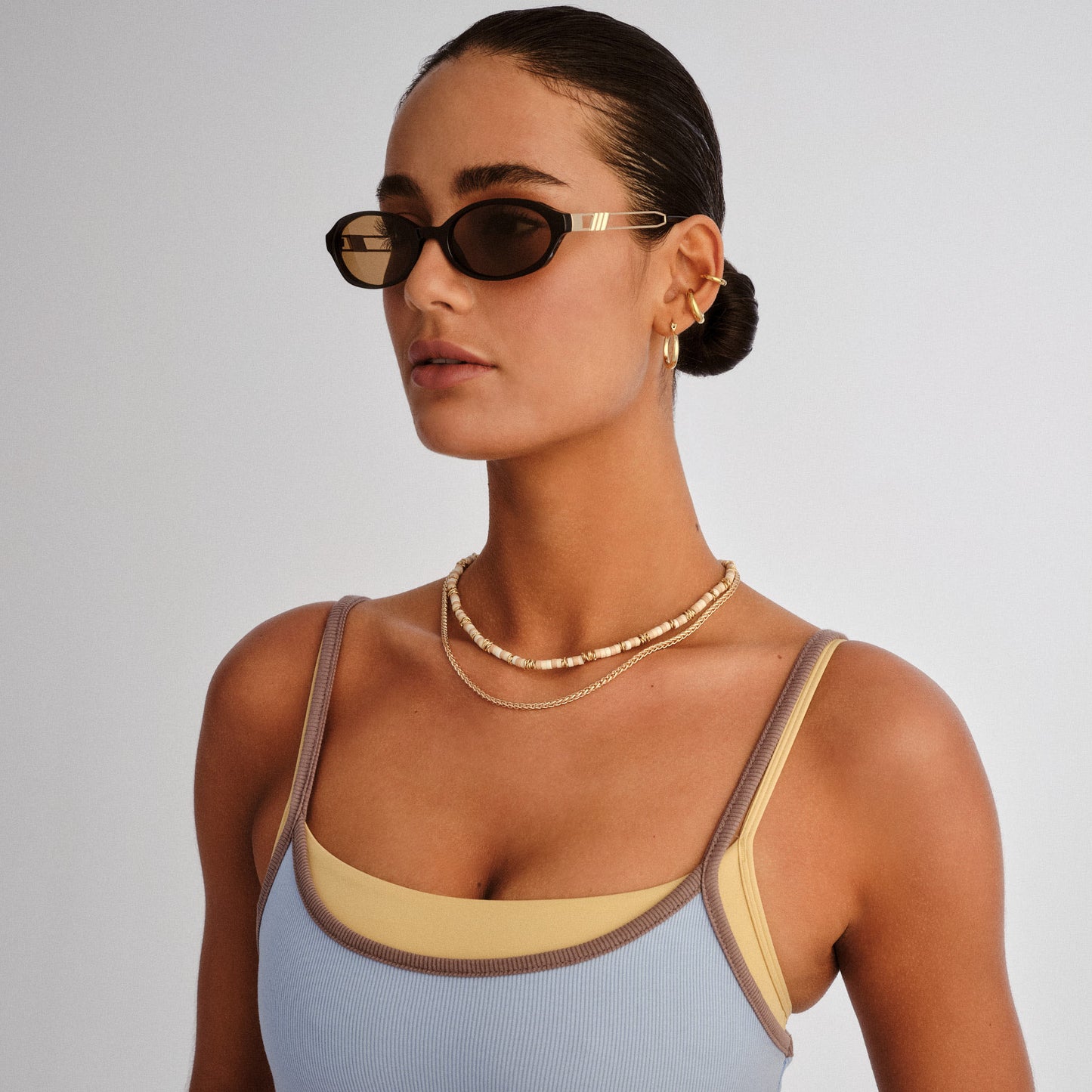 Le Specs Lunita Sunglasses | Black Light Brown Mono