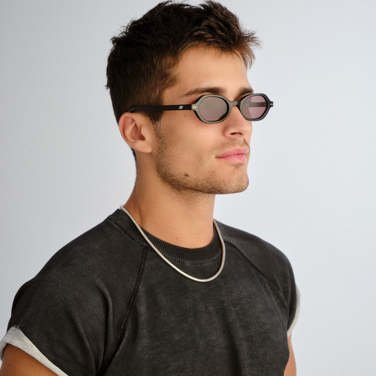 Le Specs Foundry + Global Fit Sunglasses | Black Smokey Brown Mono