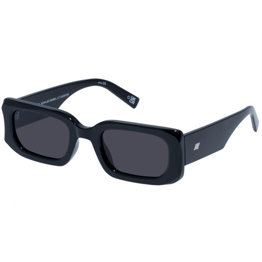 Le Specs Rippled Rebel | Black Sunglasses (Le Sustain Collection)