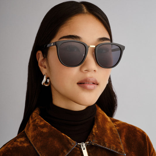 Le Specs Eclipse + Global Fit Sunglasses | Black Smoke Mono