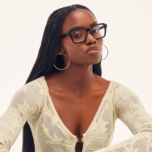 QUAY Locked In Optical Eyeglasses - Black (Exclusively In-Store)