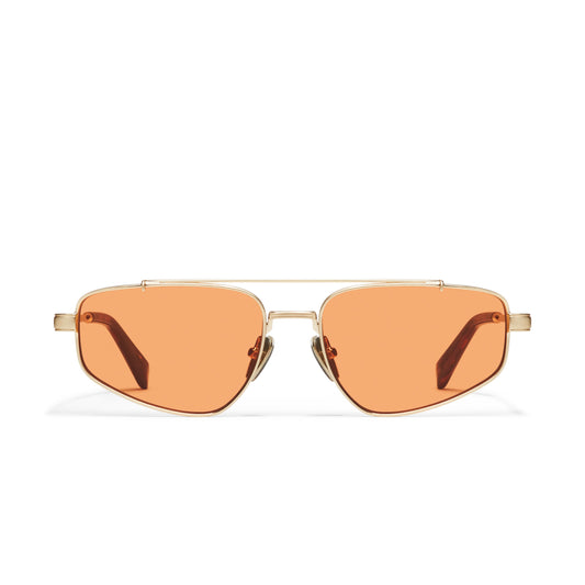 QUAY Pit Stop Sunglasses - Brushed Gold/Honey