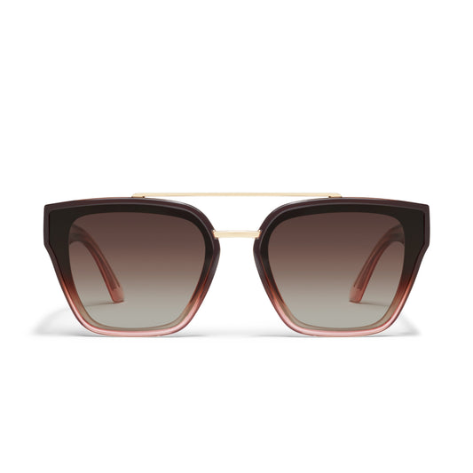 QUAY Sweet Talker Sunglasses - Chocolate Peony/Brown