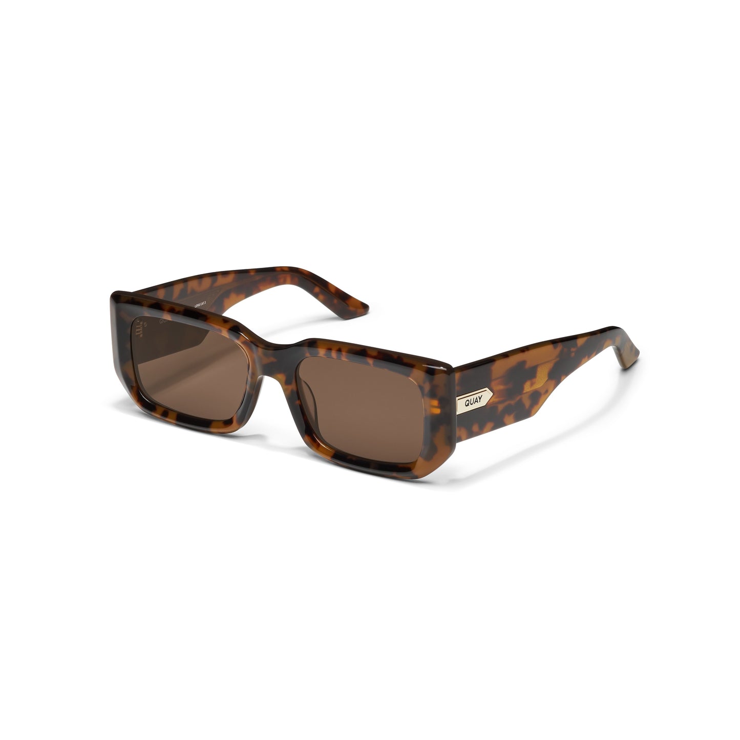 QUAY Tell Me More Sunglasses - Coffee Tort/Brown