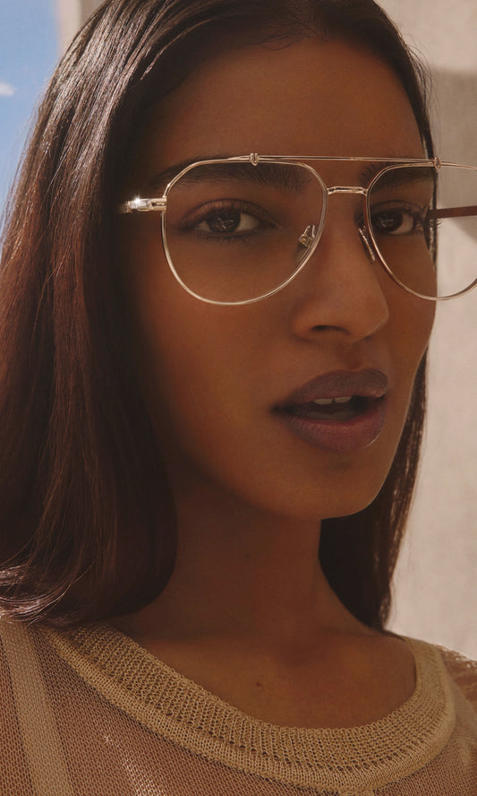 QUAY All Caps Optical Eyeglasses - Brushed Gunmetal (Exclusively In-Store)