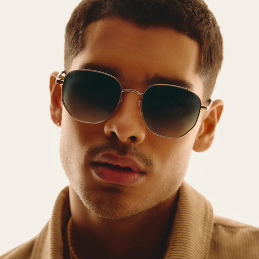 QUAY Big Time Sunglasses - Gold/Peony