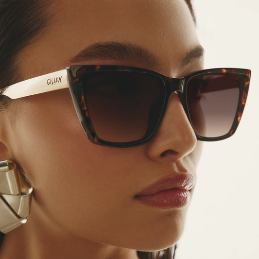 QUAY Call The Shots Remixed Sunglasses - Neutral Tortoise/Brown
