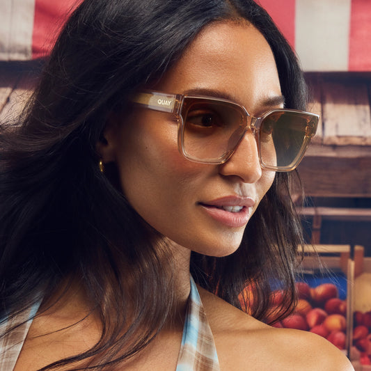 QUAY Drive In Sunglasses - Oat/Sepia