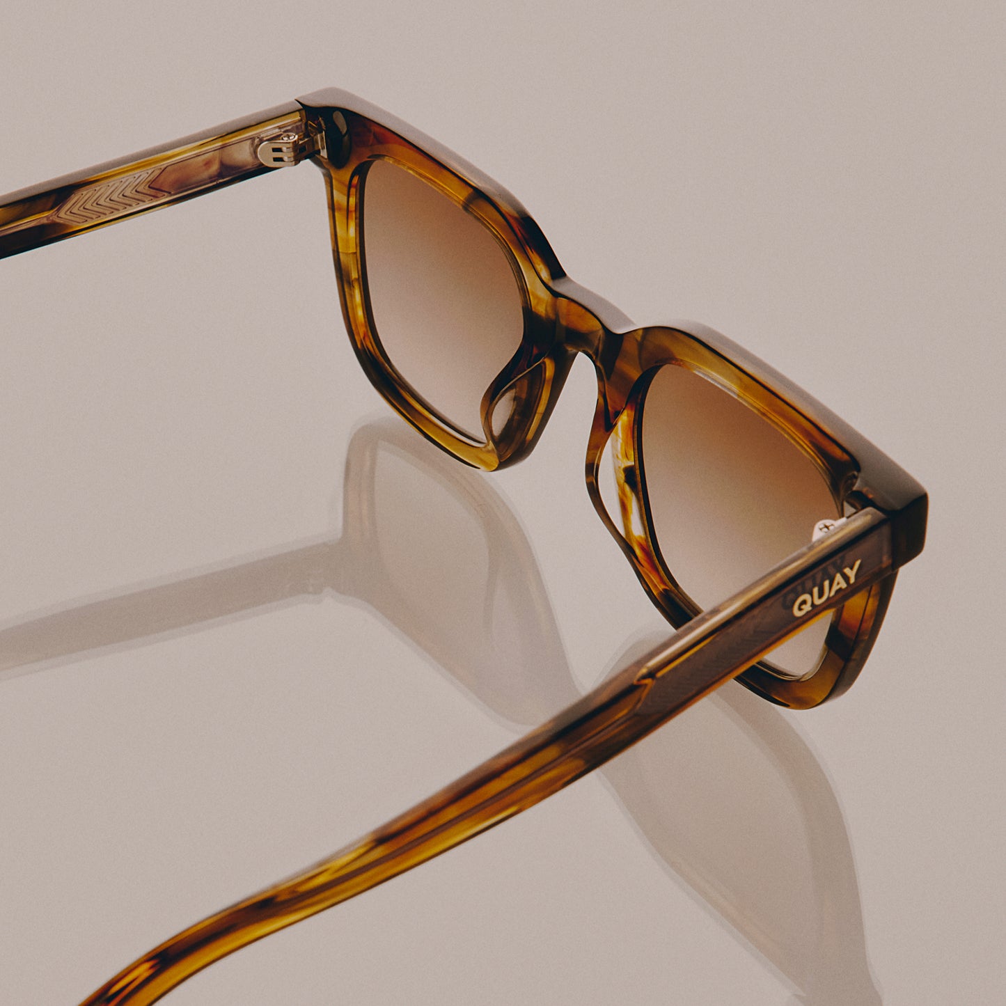QUAY Game Over Sunglasses - Coffee Swirl/Sepia