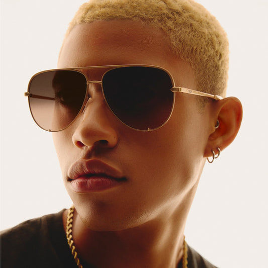 QUAY High Key Extra Large Sunglasses - Chamomile/Dark Fawn