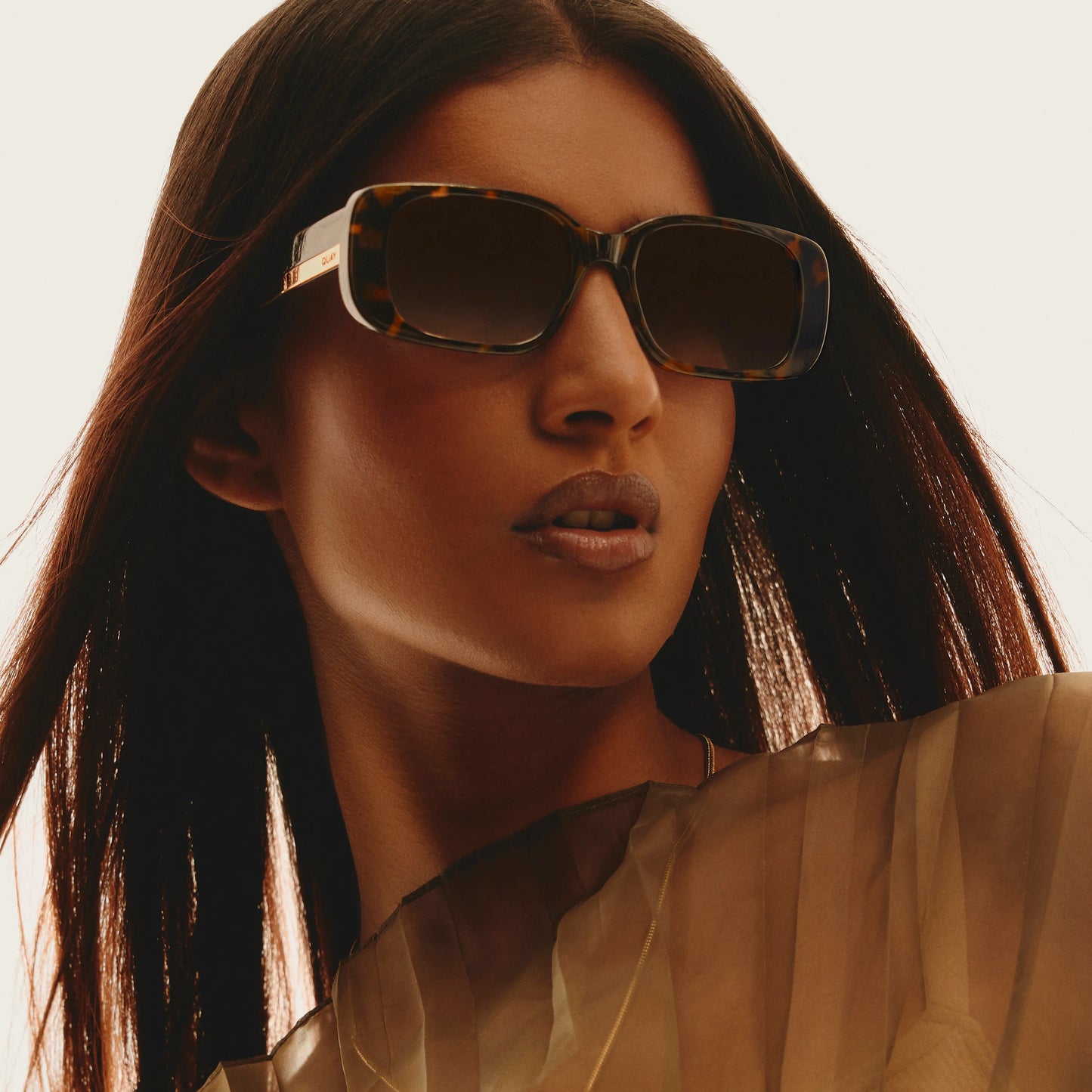 QUAY Karma Sunglasses - Olive/Brown