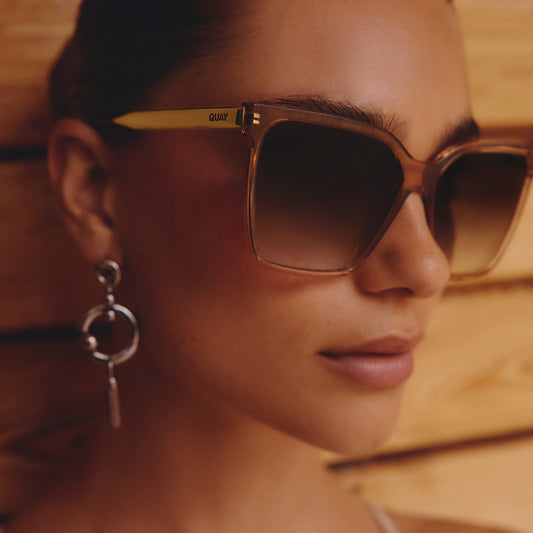 QUAY Level Up Remixed Sunglasses - Dark Brown/Bronze Glow