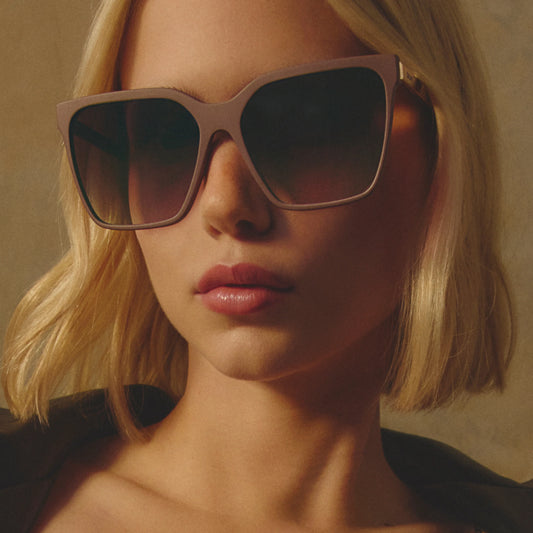 QUAY Level Up Remixed Sunglasses - Matte Doe/Brown