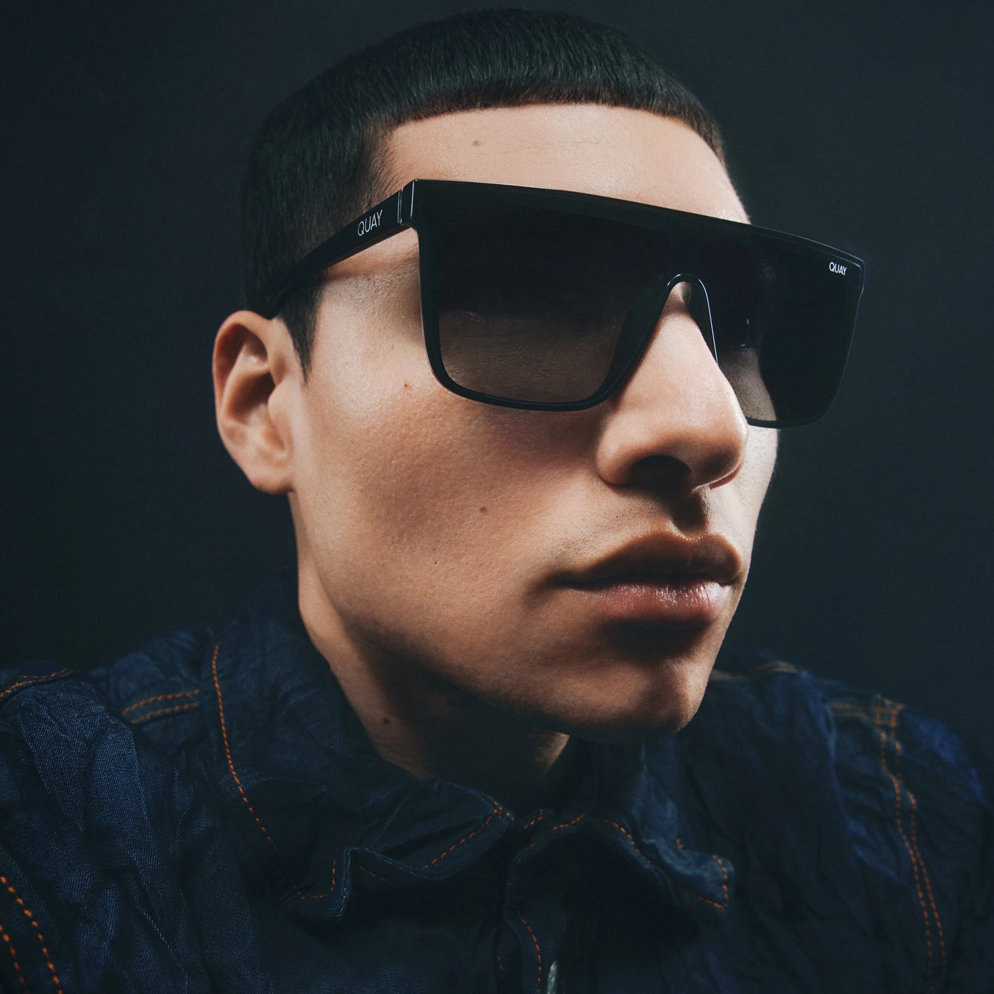 QUAY Nightfall Sunglasses - Black/Smoke Polarized