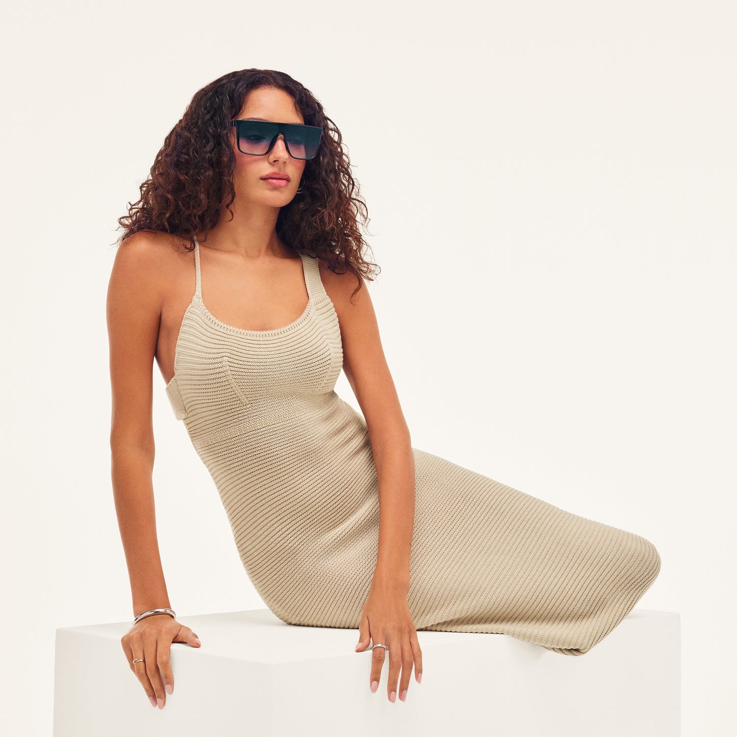 QUAY Nightfall Medium Sunglasses - Black/Teal Glow
