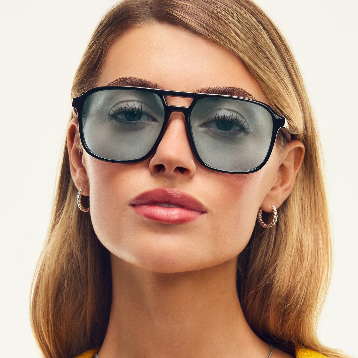 QUAY On The Fly Sunglasses - Black/Aqua