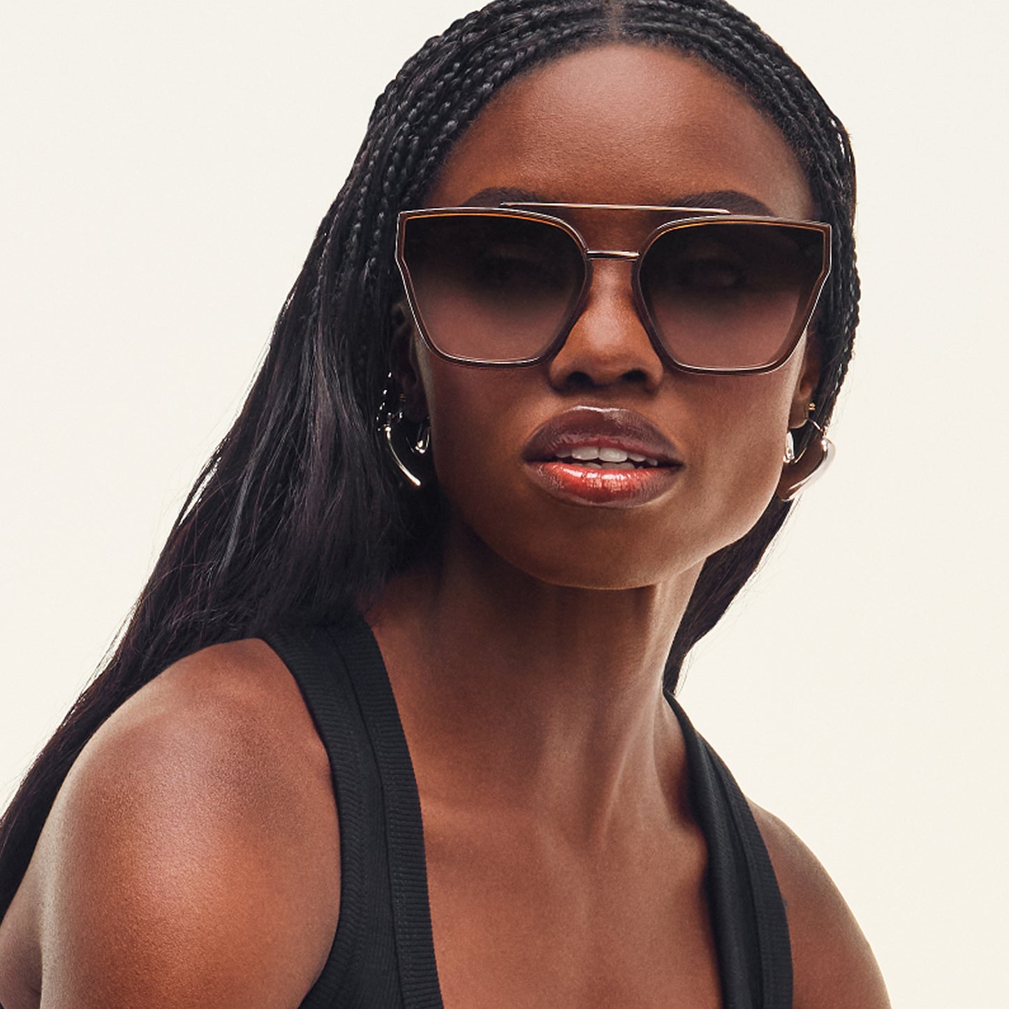 QUAY Sweet Talker Sunglasses - Dark Brown/Brown Rose