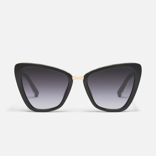 QUAY All Talk Sunglasses - Black/Smoke