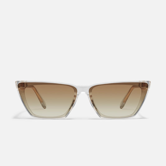 QUAY Bad Habit Sunglasses - Clear/Sepia