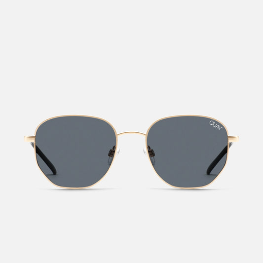 QUAY Big Time Sunglasses - Gold/Smoke Polarized