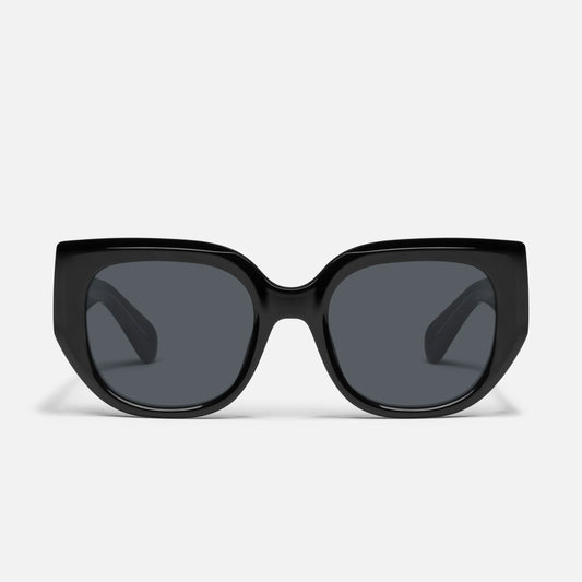 QUAY Busy Busy Sunglasses - Black/Smoke
