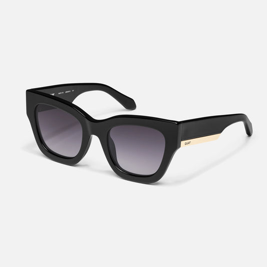 QUAY By The Way Sunglasses - Black/Smoke
