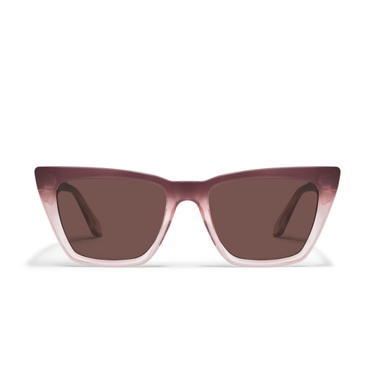 QUAY Call The Shots Sunglasses - Plum Peony/Brown