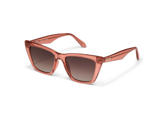 QUAY Call The Shots Sunglasses - Primrose/Brown (Exclusive Colourway)