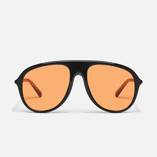 QUAY Chart Topper Sunglasses - Black/Honey