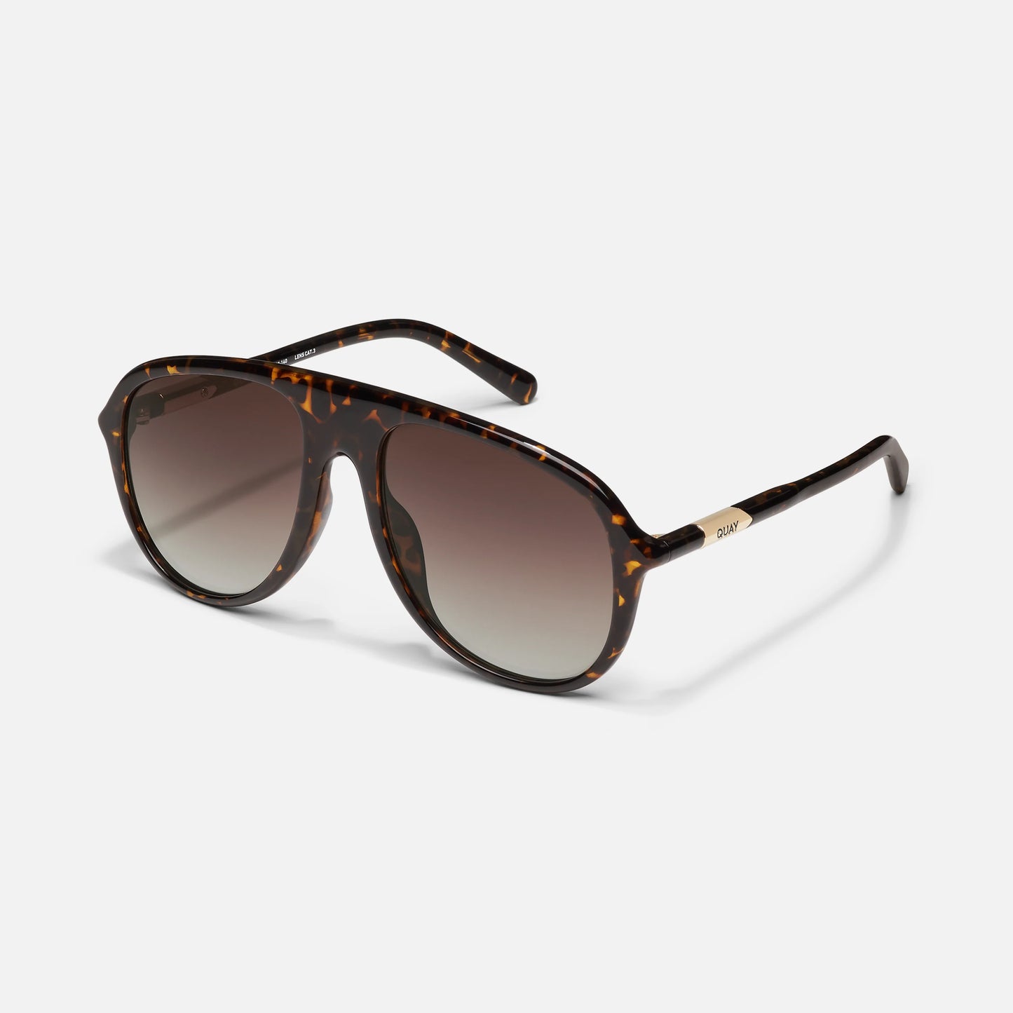 QUAY Chart Topper Sunglasses - Dark Tort/Brown