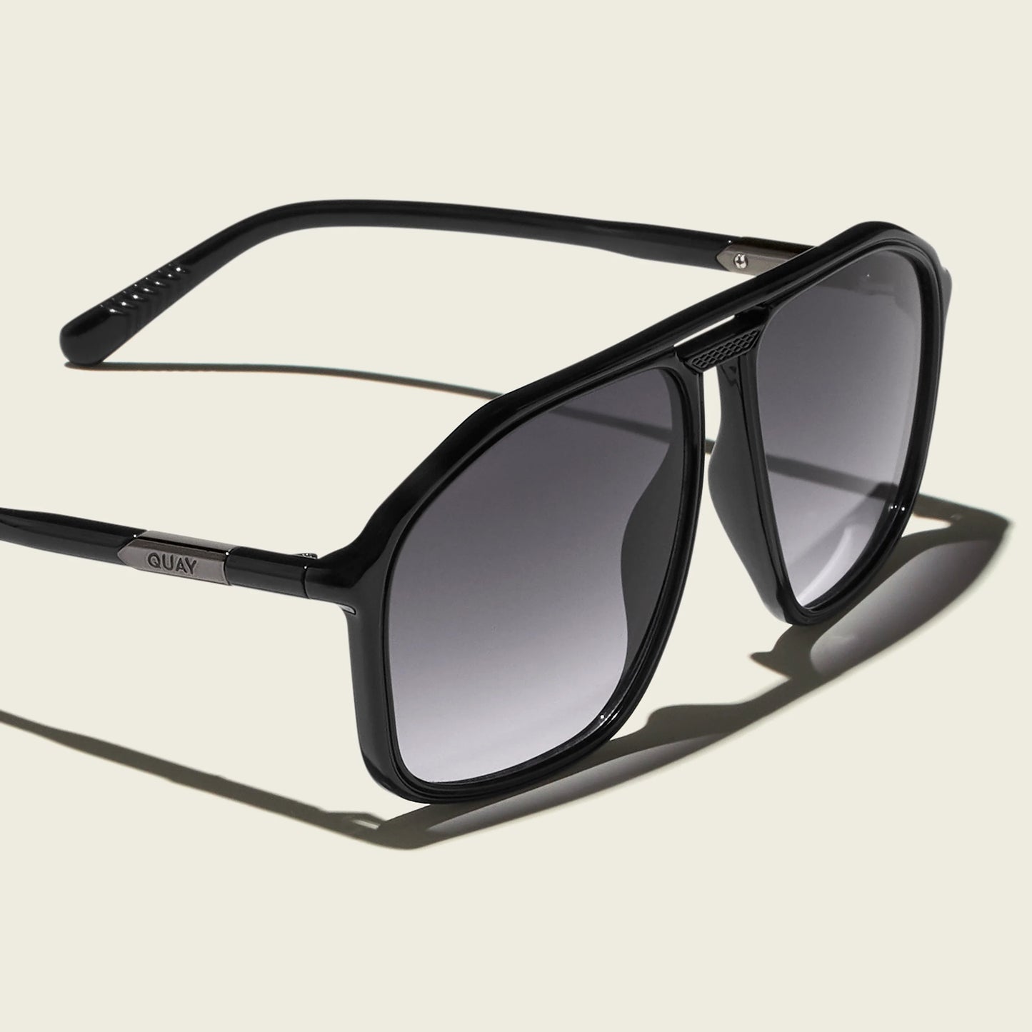QUAY Studio Sesh Sunglasses - Black/Smoke