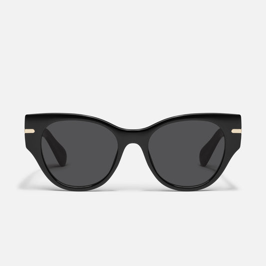 QUAY Chit Chat Sunglasses - Black/Smoke