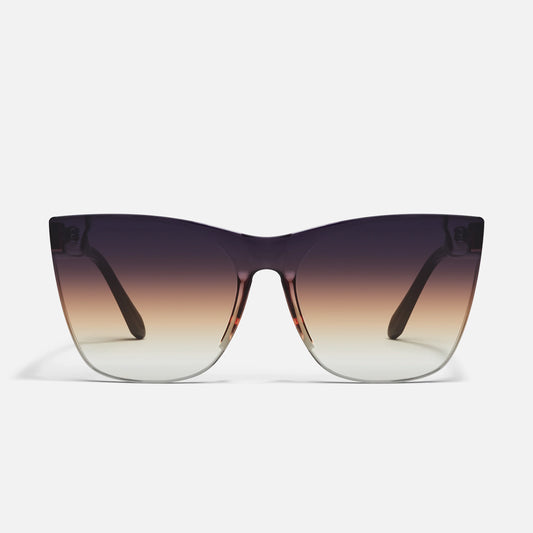 QUAY Come Thru Sunglasses - Black/Futuredusk Poppy