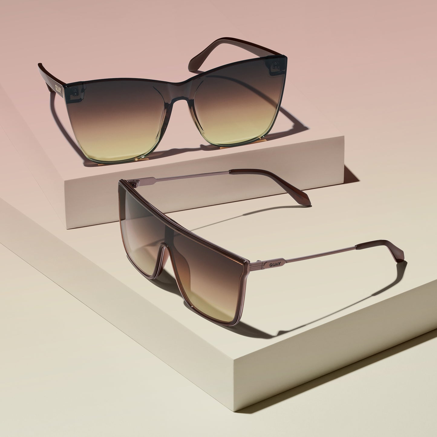 QUAY Nightfall Remixed Sunglasses - Dark Brown/Bronze Glow